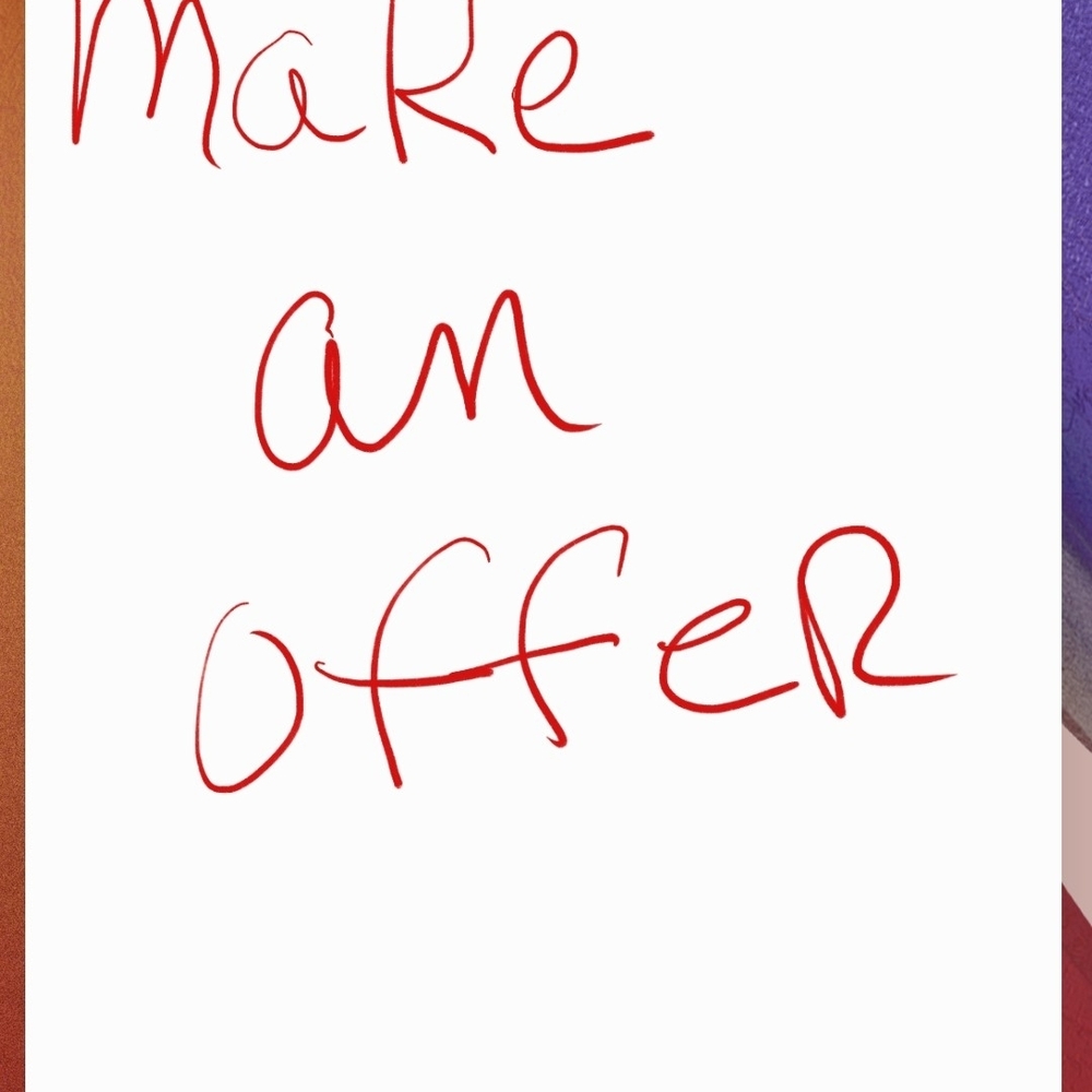 Red Handwritten Text Wall Art